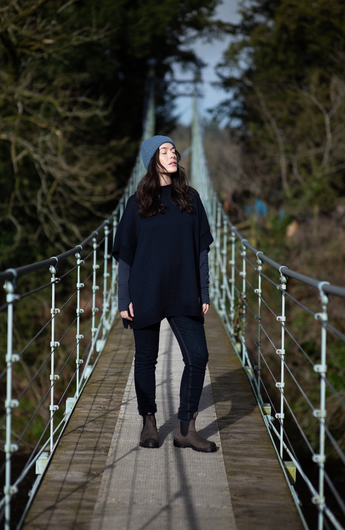 Womens Chunky Merino Wool Poncho