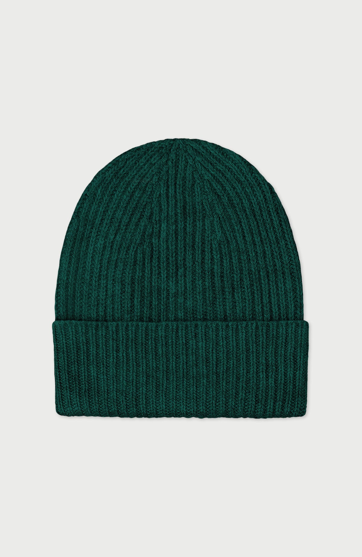100% Cashmere Ribbed Beanie Hat