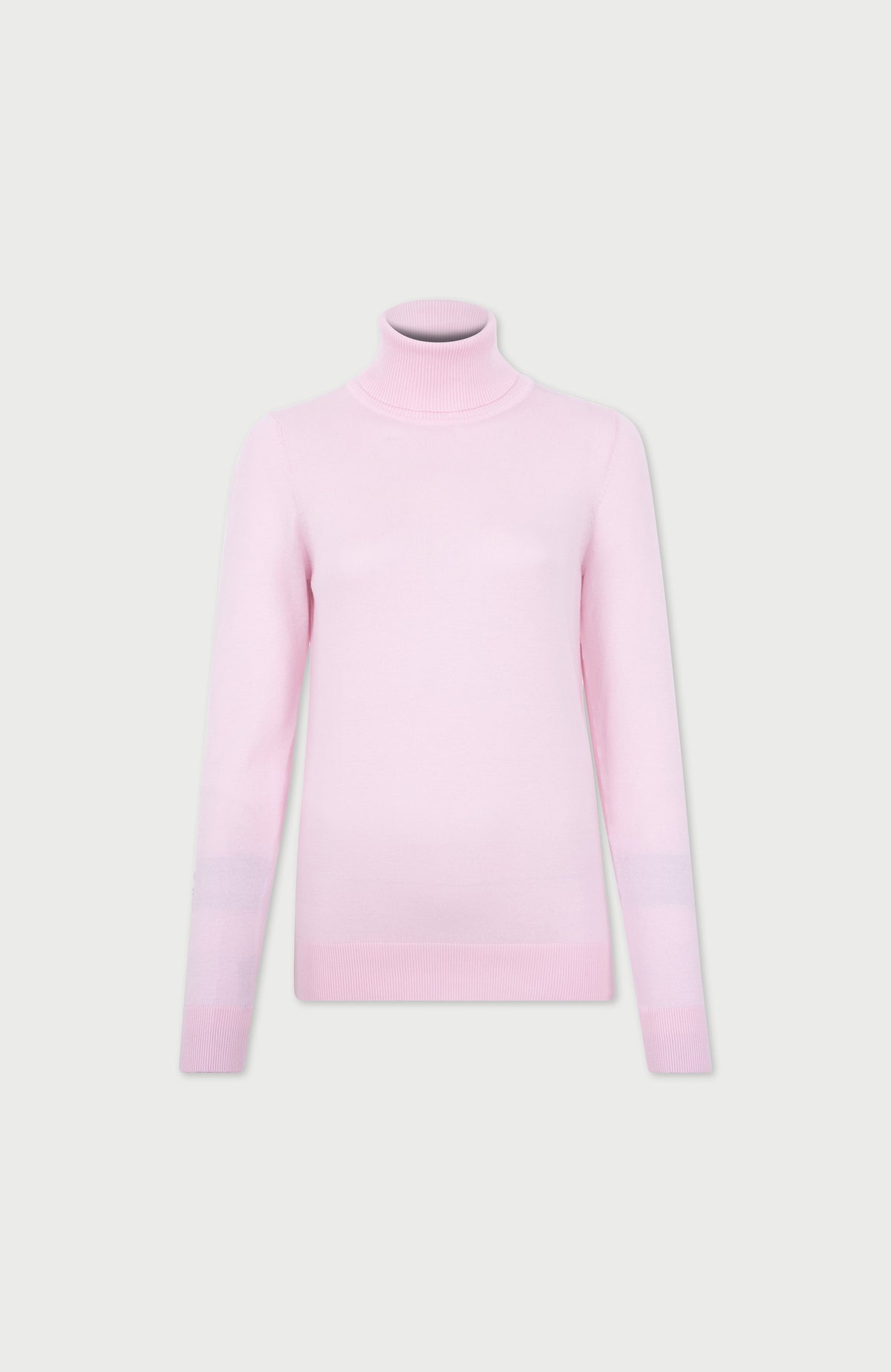 Womens Ultra Fine Cotton Roll Neck Long Sleeve Jumper