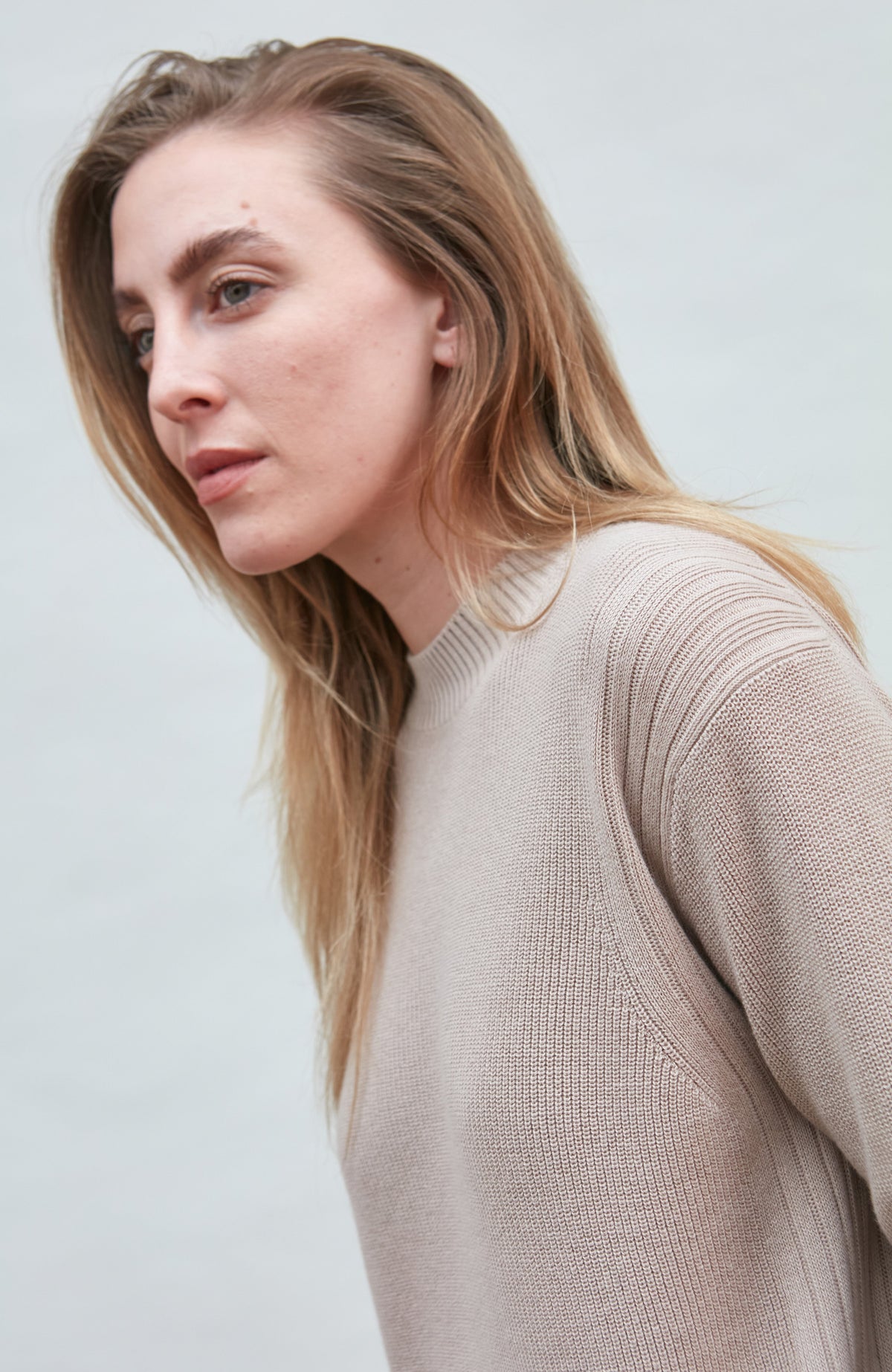 Womens Lightweight Cotton Fisherman Rib Jumper