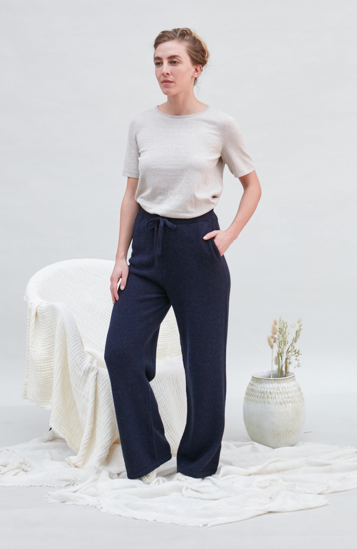 Womens Lambswool Knitted Trousers