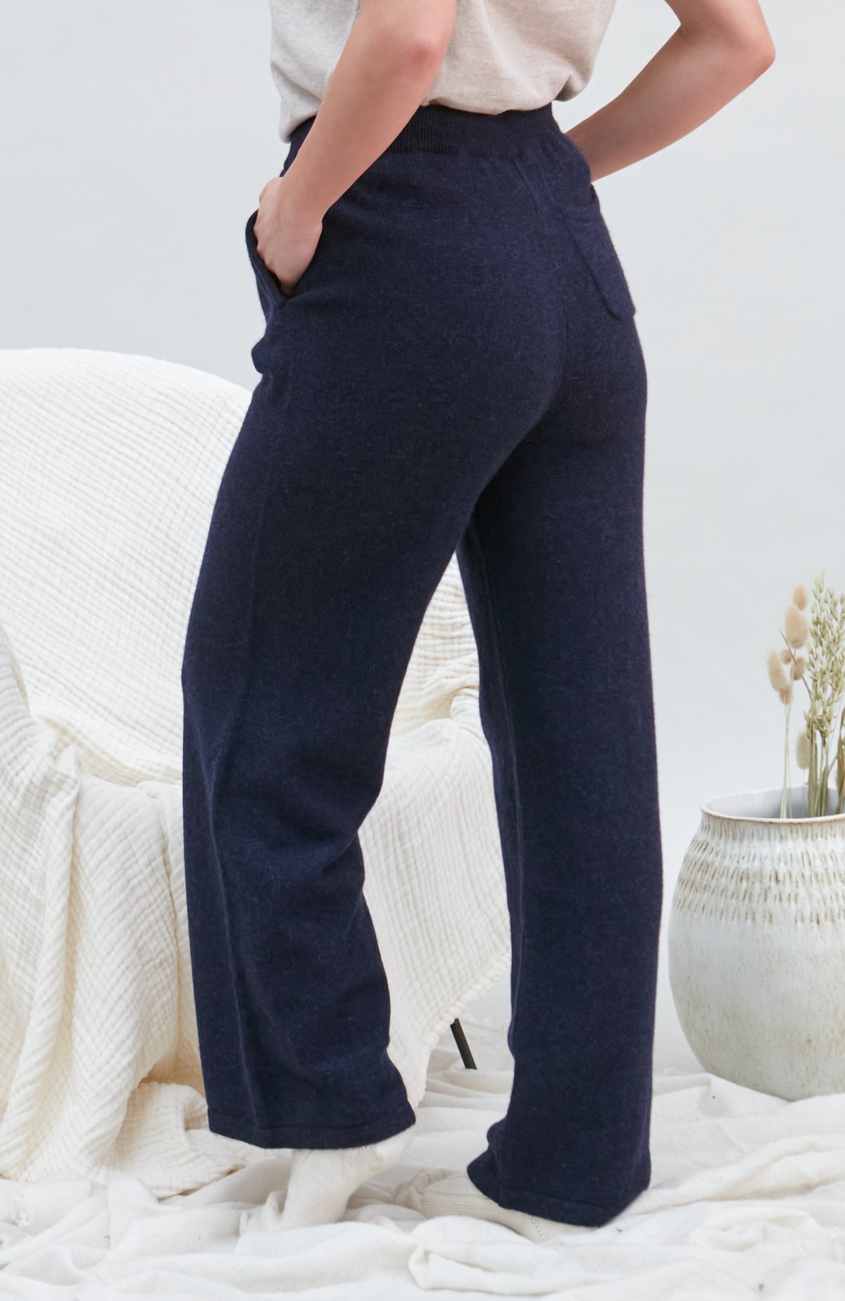 Womens Lambswool Knitted Trousers
