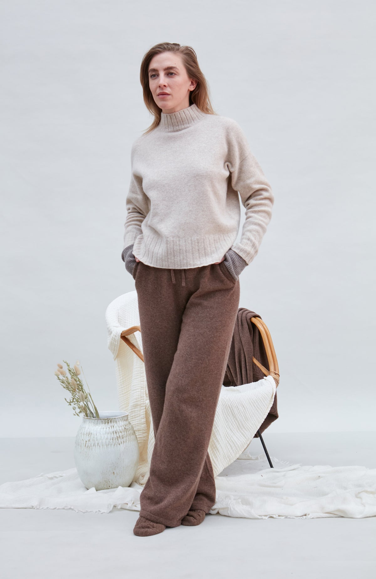 Womens Lambswool Grown On Neck Jumper