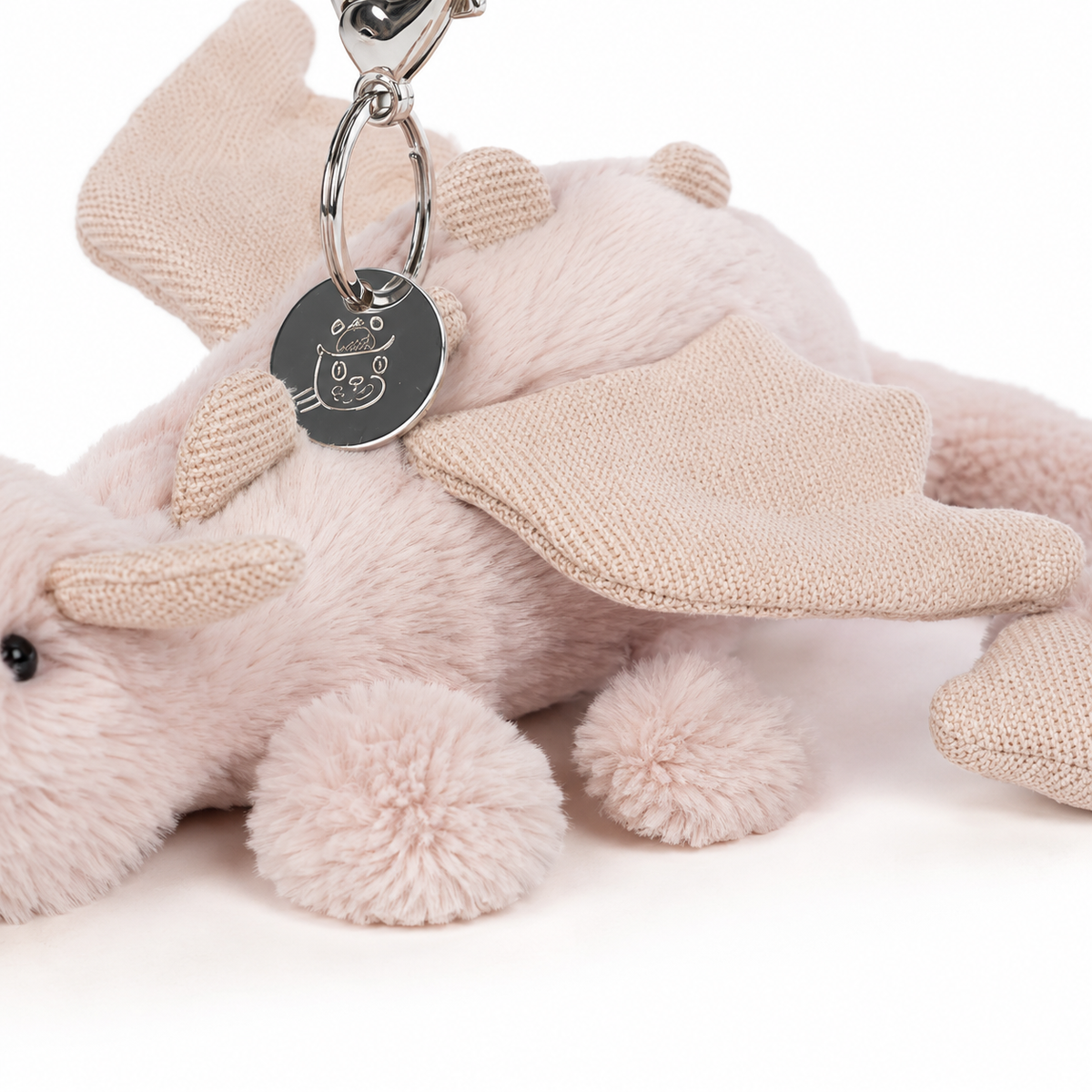 Pink Dragon Plush Pendant – 15cm