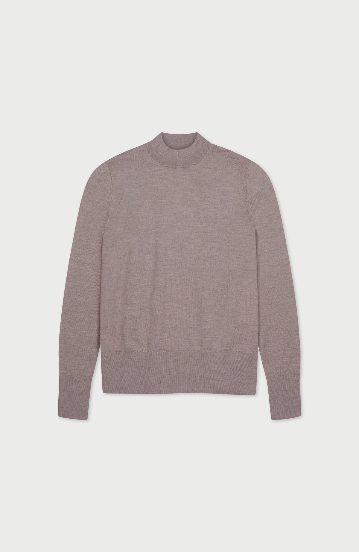 Womens Pure Extra Fine Merino Wool Mock Neck Jumper