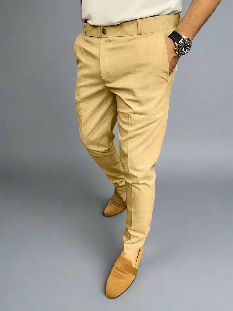 Legato Men's Tailored Pants – Stretch Smart Casual Trousers