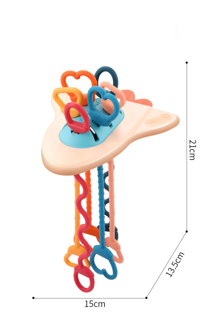 UFO Silicone Montessori Pulling Toy