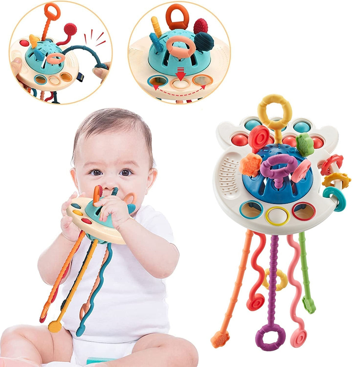 UFO Silicone Montessori Pulling Toy