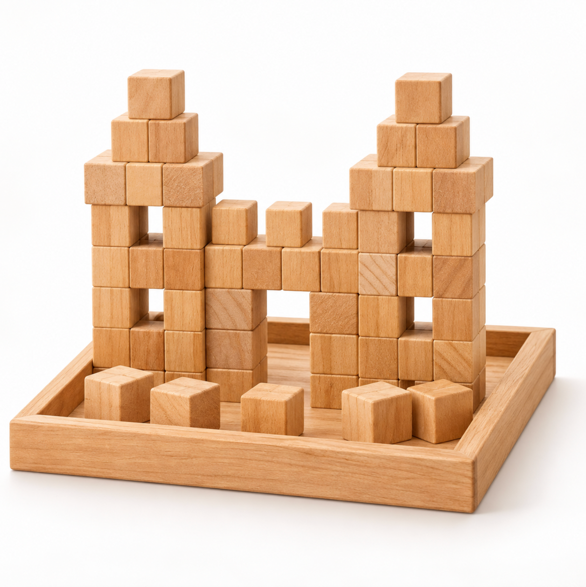 Stepped Pyramid Large Natural 50 Pcs
