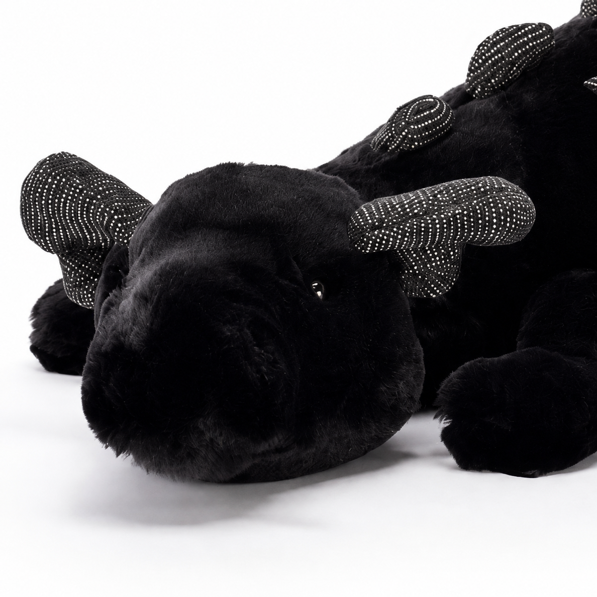 Black Dragon Plush Toy – 50cm