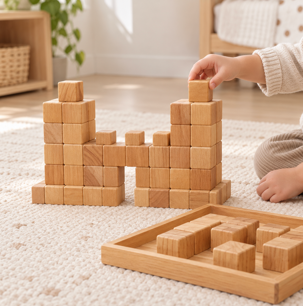 Stepped Pyramid Large Natural 50 Pcs
