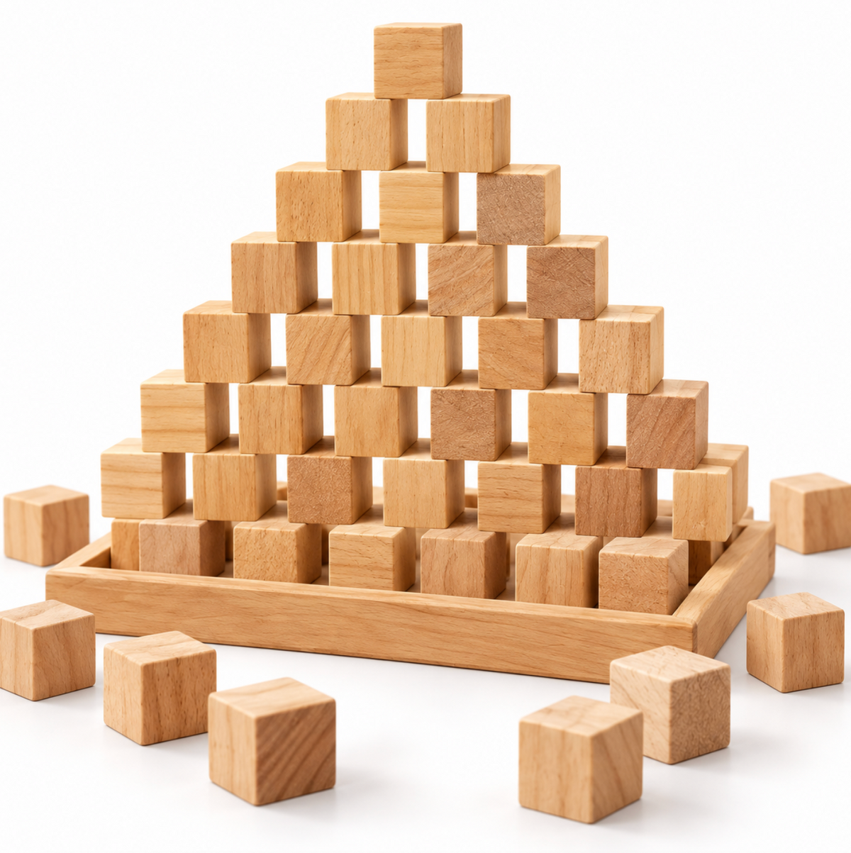 Stepped Pyramid Large Natural 50 Pcs